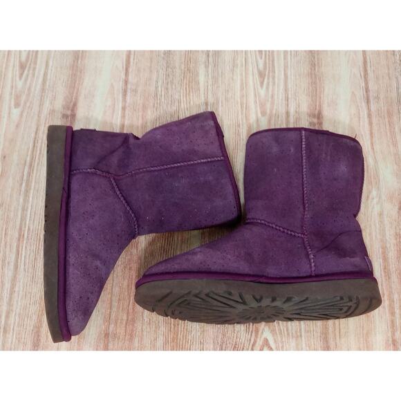 UGG Women’s Boots Classic Short Purple Metallic Spots Size 9 - Picture 7 of 13